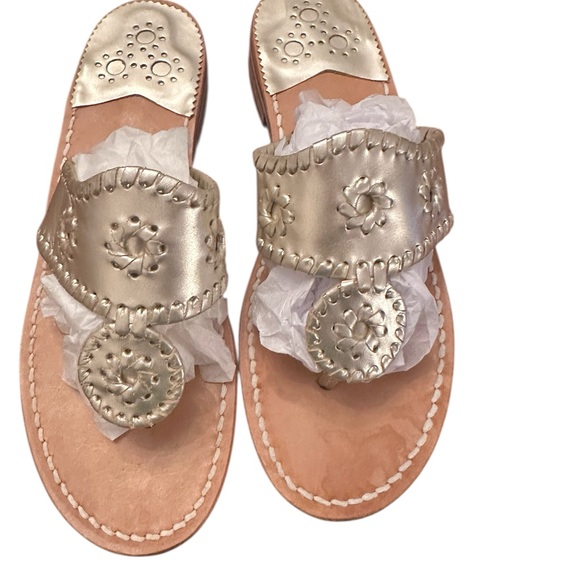 EUC Jack Rogers Elegant Women's Gold Sandals - Picture 2 of 4